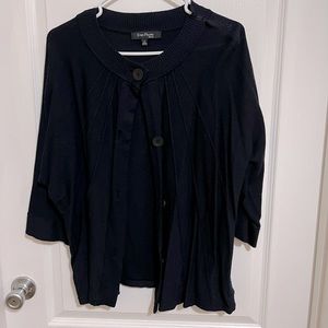 NWOT Evan Picone cardigan. Navy blue 3/4 sleeve. Size 2x